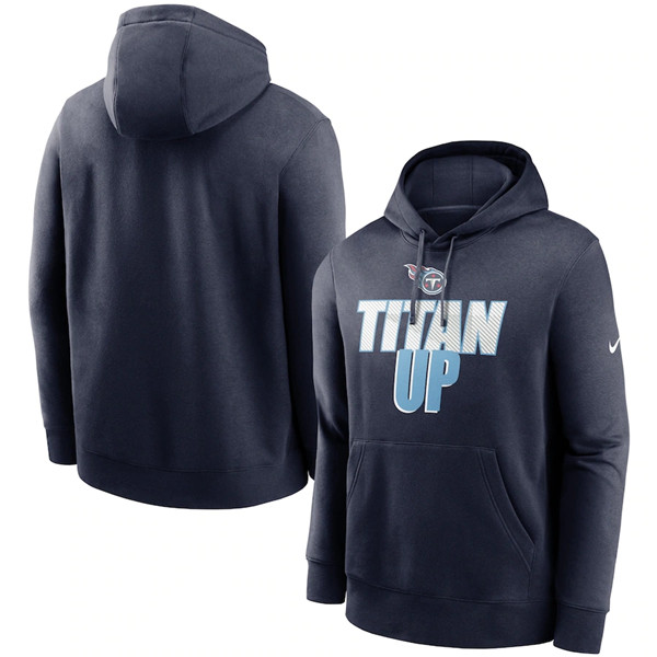 Men's Tennessee Titans Navy Fan Gear Local Club Pullover Hoodie